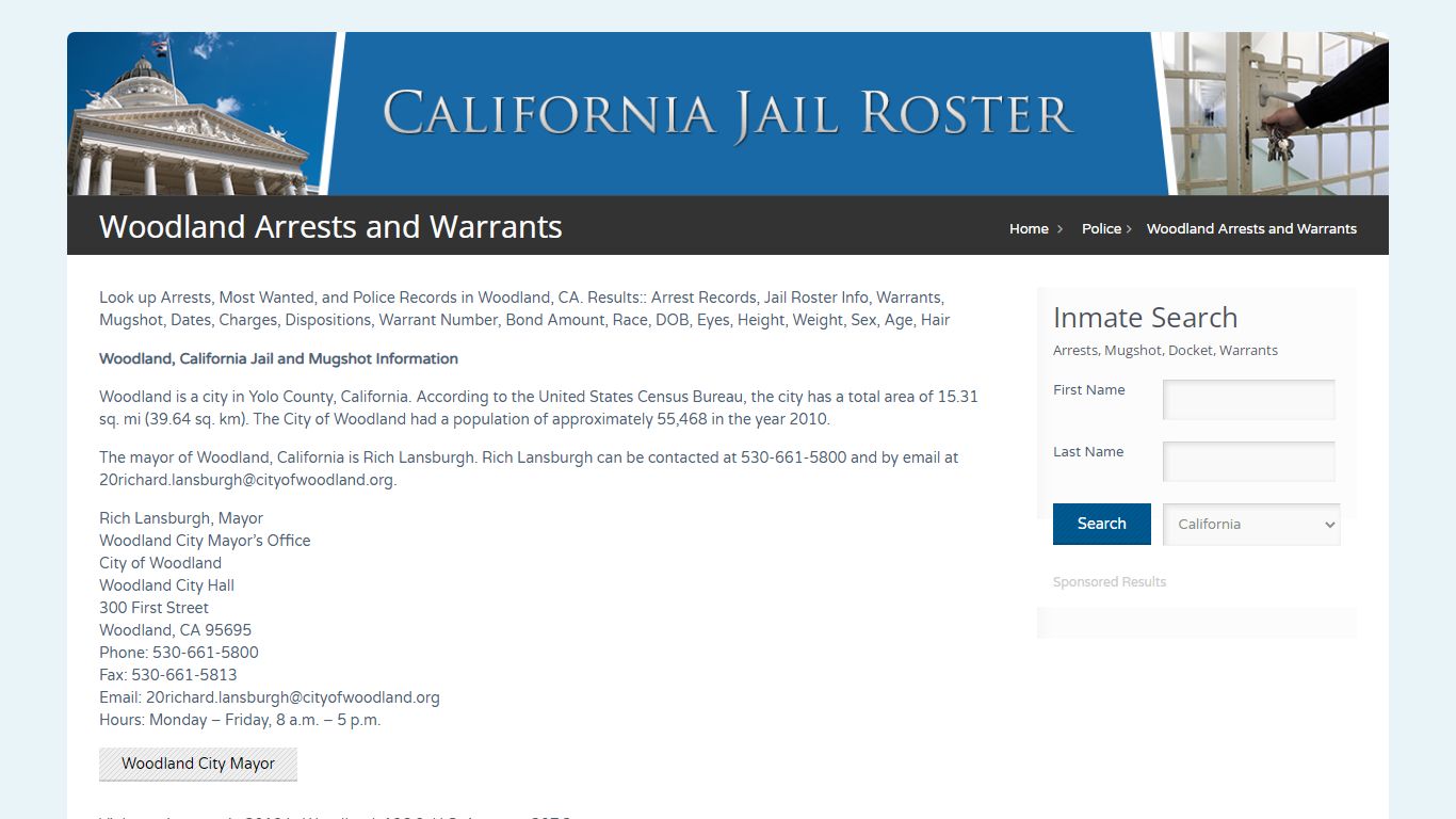 Woodland Arrests and Warrants | Jail Roster Search